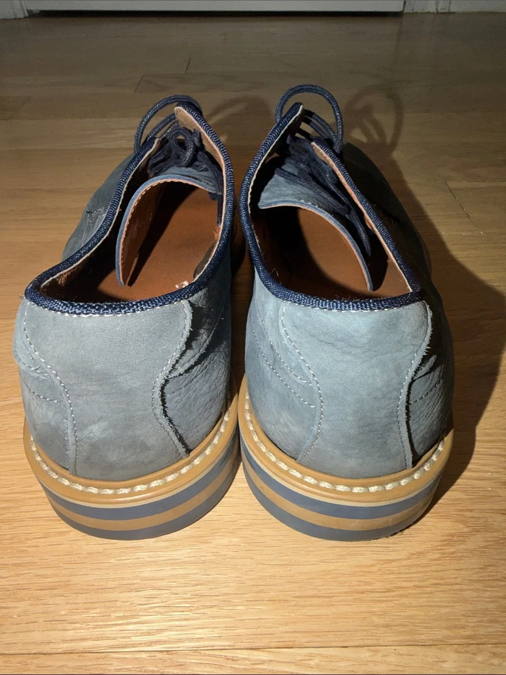 Black Brown 1826 Navy Suede Derby Shoes